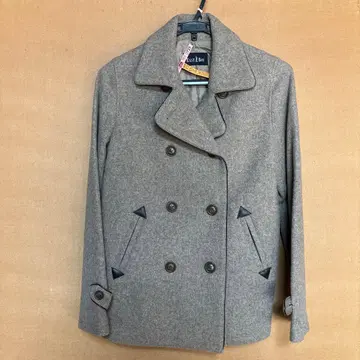 이스트 보이 더블 브레스트 피 코트 그레이지