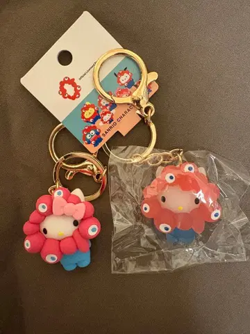 산리오 나리키리 미야쿠미야쿠 키티 키링 클리어 파스텔