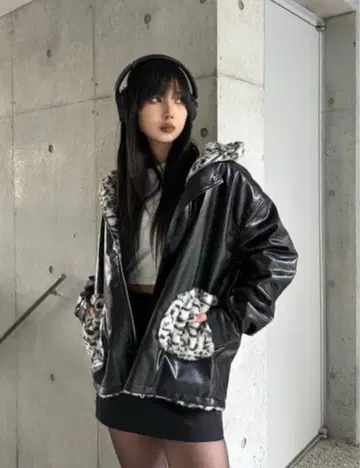 Ksg 2way 레오파드 무늬 자켓