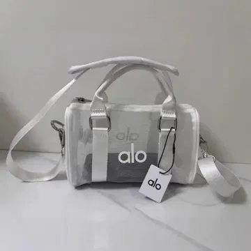 alo 투명 소재 보스턴 백 화이트