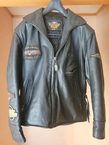 HARLEY DAVIDSON 싱글 라이더 자켓/L/소가죽