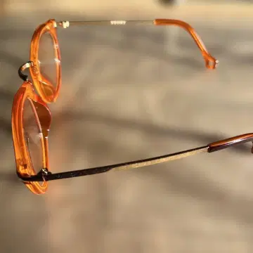 오렌지 브라운 캣아이 안경