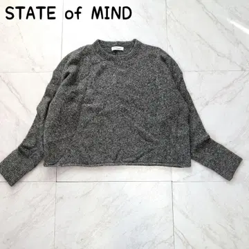 STATE of MIND 긴팔 니트 스웨터 울 혼방 와이드 풀오버