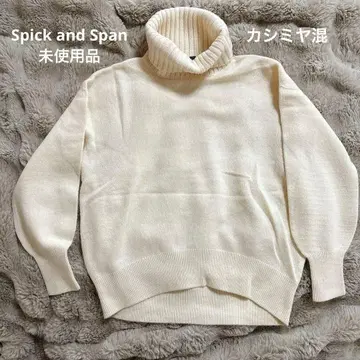 스픽 앤 스팬 캐시미어 울 터틀 풀오버 일본제 미사용품