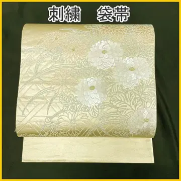 511my86 자수 국화 광악 금실 포멀 금 새상품급