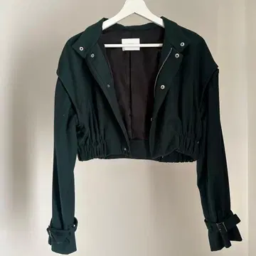 HARE 다크 그린 크롭 자켓