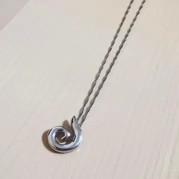 [ IRIS47 ] 소용돌이 목걸이 실버