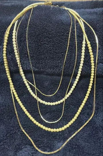 골드 펄 목걸이