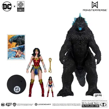 맥팔렌토이즈 DC 원더우먼 vs 고질라 피규어 세트