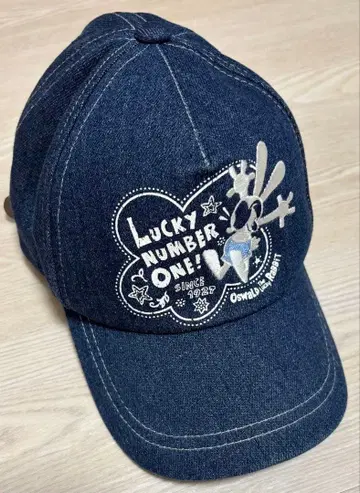 디즈니 오즈왈드 더 럭키 래빗 데님 캡 모자