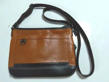 DOUBLES 경량 남성용 카멜 숄더백