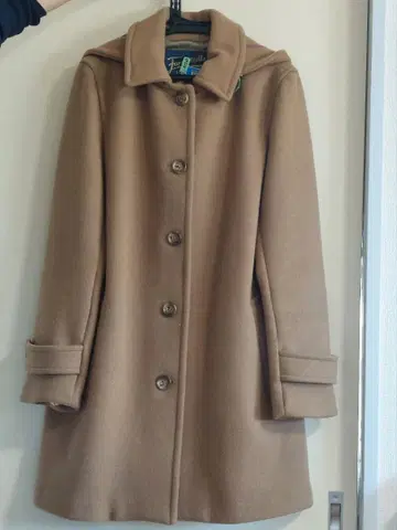 카멜 롱 코트 탈부착 가능 후드 부착