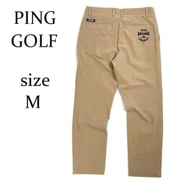 새상품 핑 골프 트리코 코듀로이 와이드 테이퍼드 팬츠 베이지 M