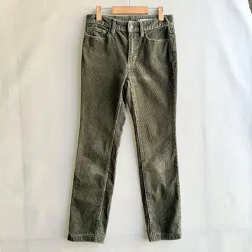 새상품급 랜드스엔드 여성용 코듀로이 스트레이트 팬츠 64 올리브