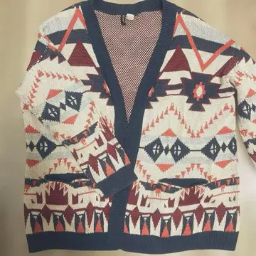 H&M 기하학 패턴 가디건 M