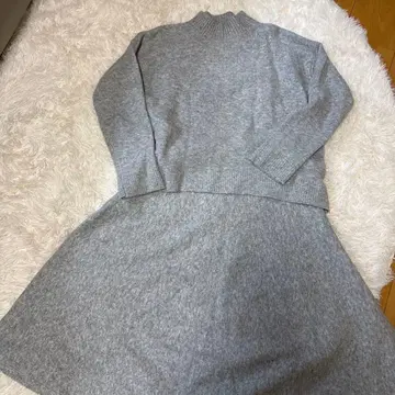 UNIQLO 그레이 니트 셋업 M