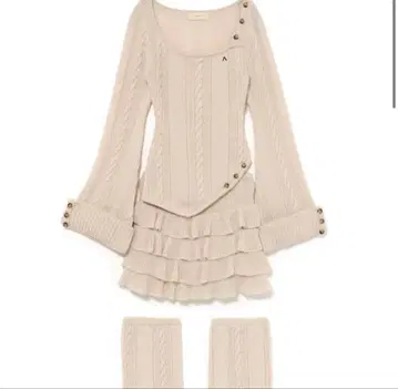 andmary Leia 프릴 세트업 베이지 미개봉 새상품