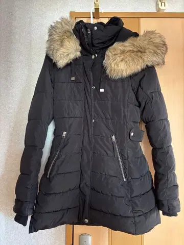 ZARA 퍼 달린 롱 다운 자켓