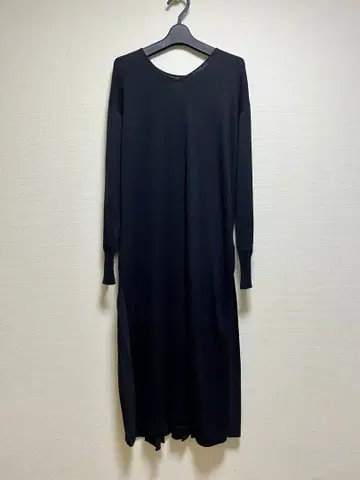 블랙 롱 니트 원피스