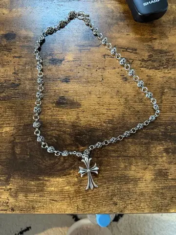 실버 크로스 펜던트 목걸이