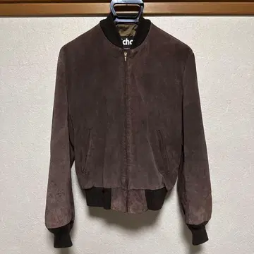 schott 스웨이드 블루종 브라운