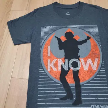 미사용 택 없음 Disney Parks 스타 워즈 한 솔로 실루엣 T