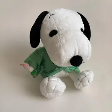 스누피 브라운 작업복 봉제 인형 M 사이즈 택 포함