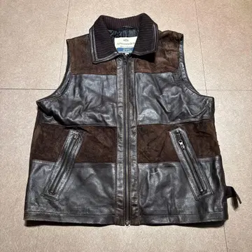 Artemodena 가죽 베스트 양가죽 브라운 M