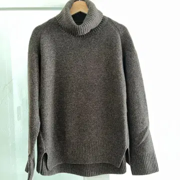 프레임워크 터틀넥 니트 짙은 갈색 믹스