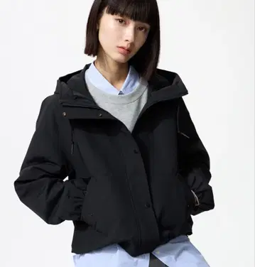 UNIQLO 코튼 블렌드 숏 후드티