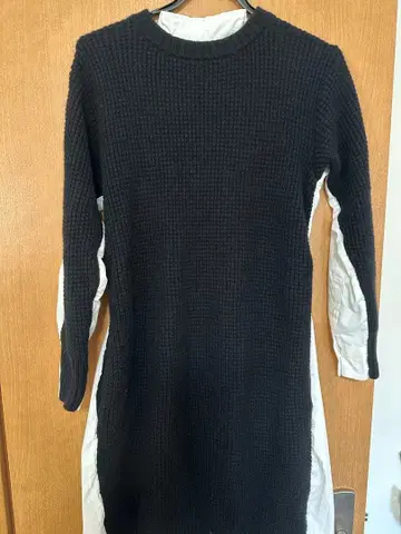 sacai/사카이/니트 플리츠 원피스