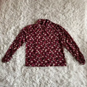 jane more 여성용 긴팔 T셔츠 L 올 패턴 와인 레드 온워드