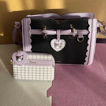 아베일 산리오 쿠로미 숄더백 & 카드 케이스