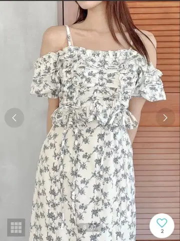 dazzlin 2WAY 개더 프릴 도킹 원피스 택 포함