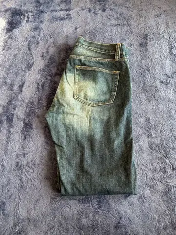 유니클로 웜 팬츠 스트레이트 데님 33인치