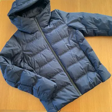 유니클로 UNIQLO 네이비 후드 부착 다운 자켓