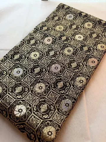 후쿠로 오비 블랙 금 길상 문양