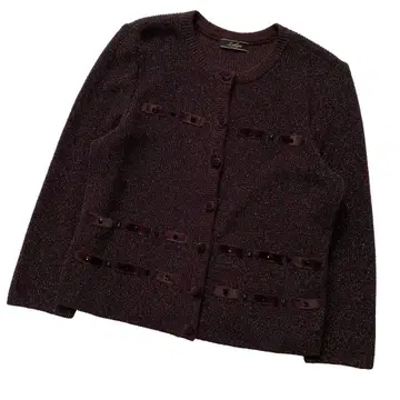 새상품급 Leilian 레리안 비쥬 니트 가디건 13+ 빅사이즈