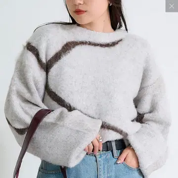 [ CIAOPANIC TYPY ] 뉴앙스 패턴 샤기 니트