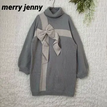 메리제니 선물 리본 터틀 니트 원피스 루즈핏