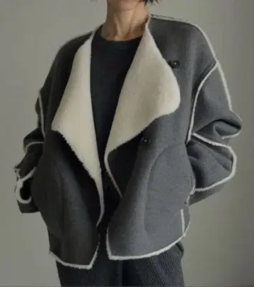 리버서블 무스탕 블루종