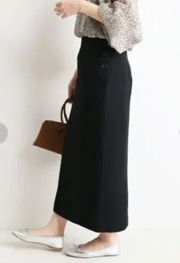 워셔블 트윌 타이트 스커트 40 블랙