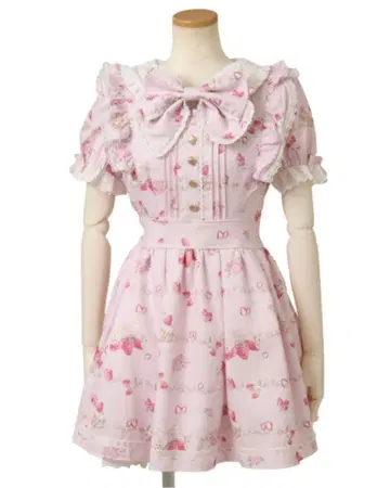 LIZLISA Creamy Berry 패턴 원피스 핑크