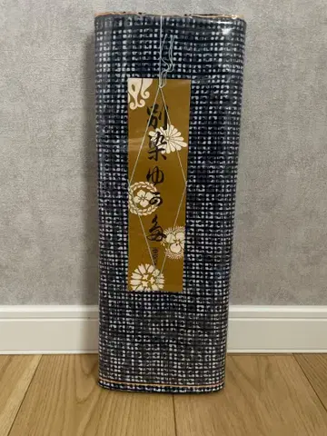 네이비 체크 무늬 유카타 옷감