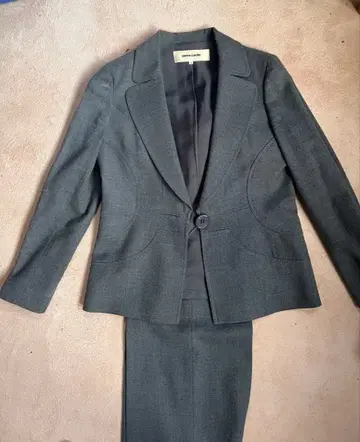 피에르 가르뎅 비즈니스 수트 셋업 사이즈 8 그레이
