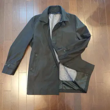 스텐카라 코트 남성용 차콜 그레이 스트라이프 L 사이즈 2way