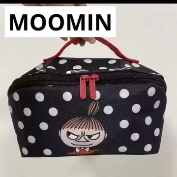 MOOMIN 리틀미 무민 물방울 패턴 박스형 백 파우치 여행 가방