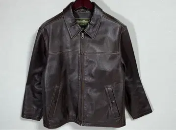 00s Eddie Bauer 가죽 자켓 브라운 아메카지 바이커