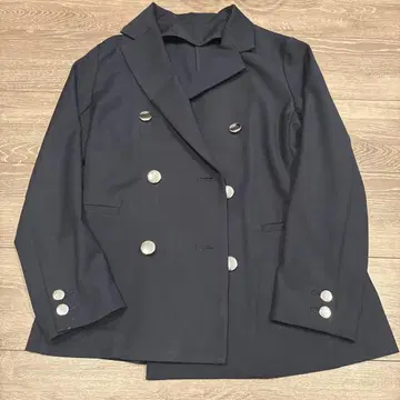 네이비 더블 브레스트 테일러드 자켓