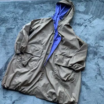 CO'S 리버서블 카키 퍼플 트렌치코트